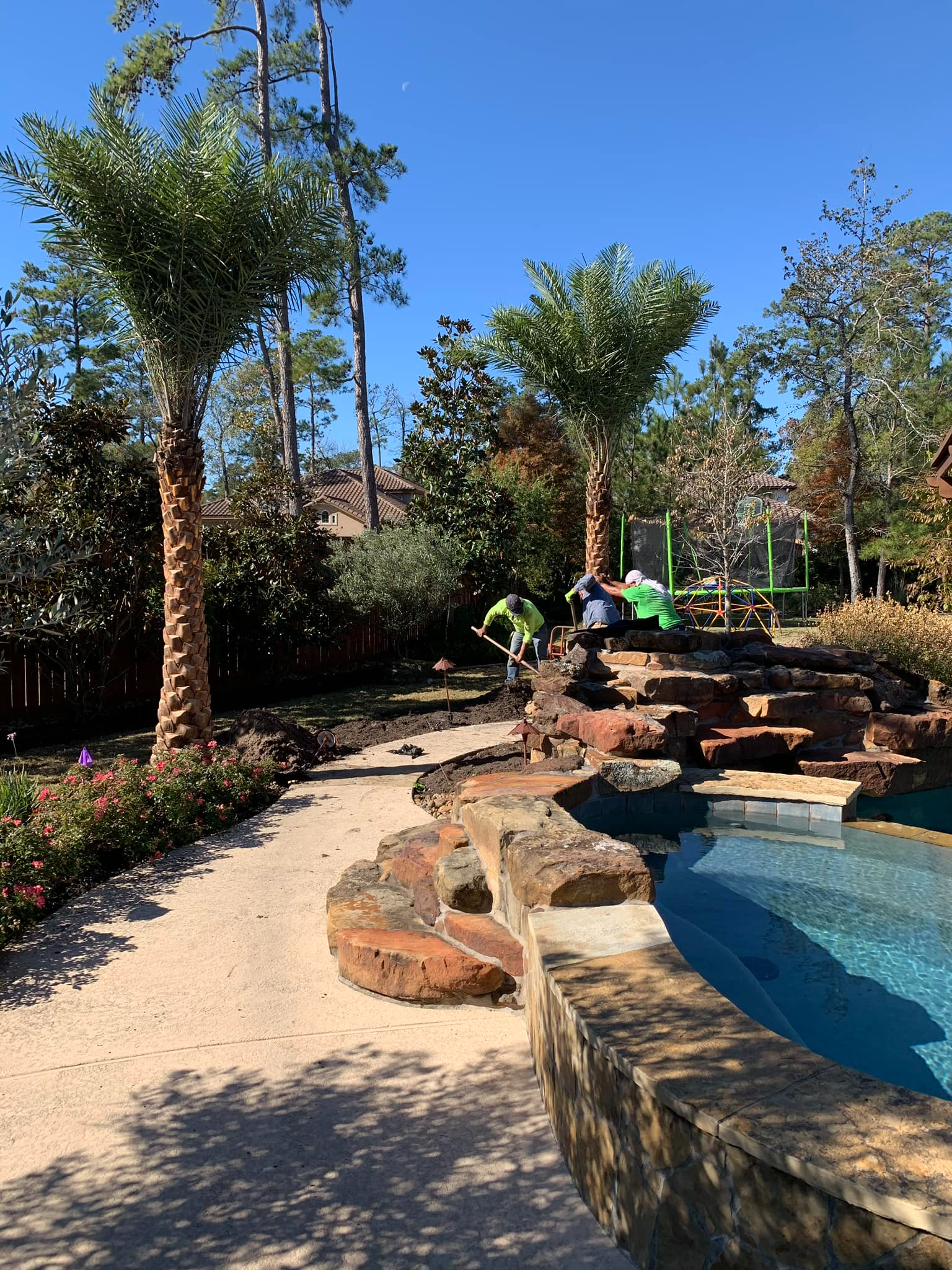 Hardscaping project in Willis