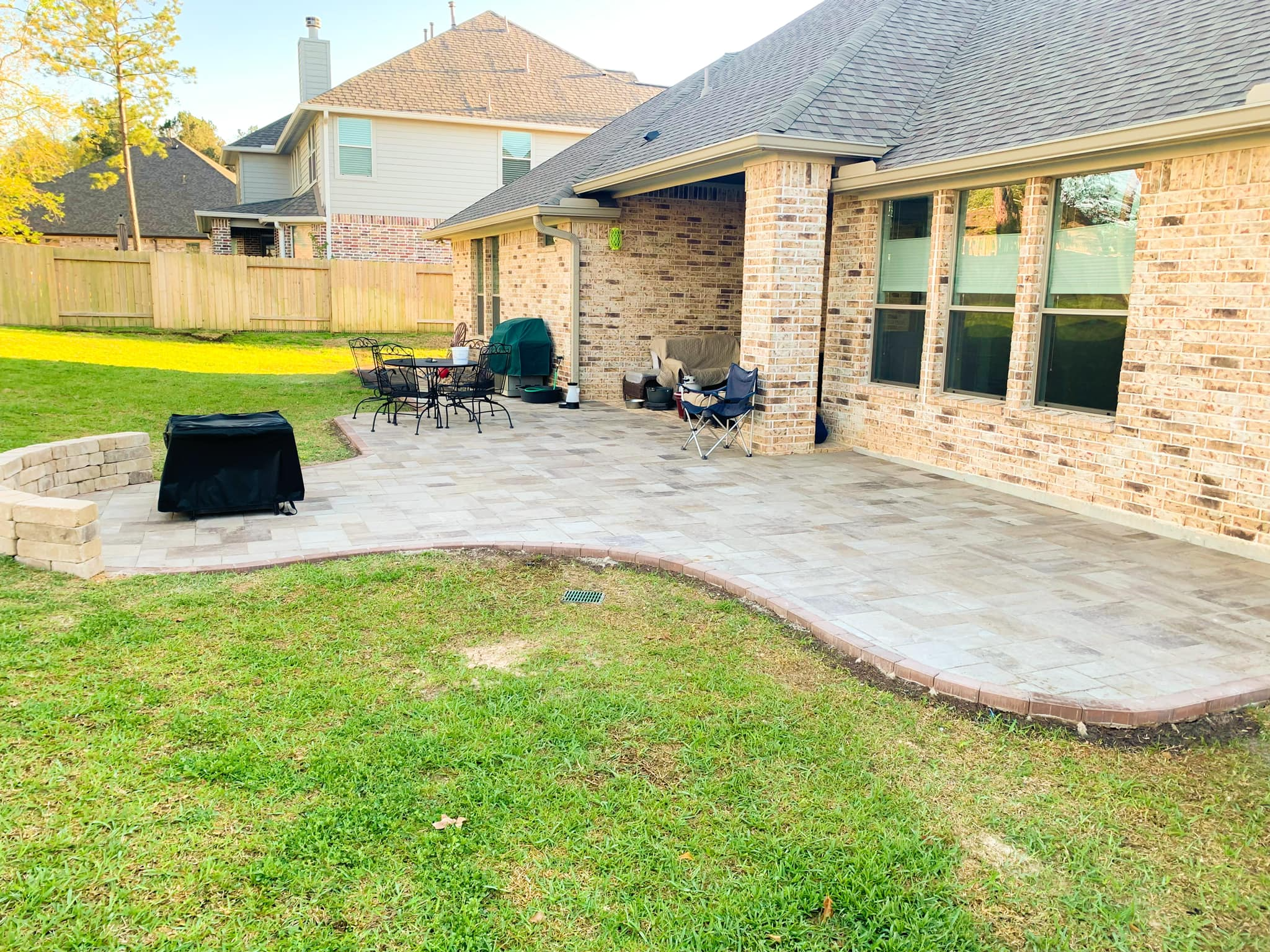 Hardscaping project in Conroe