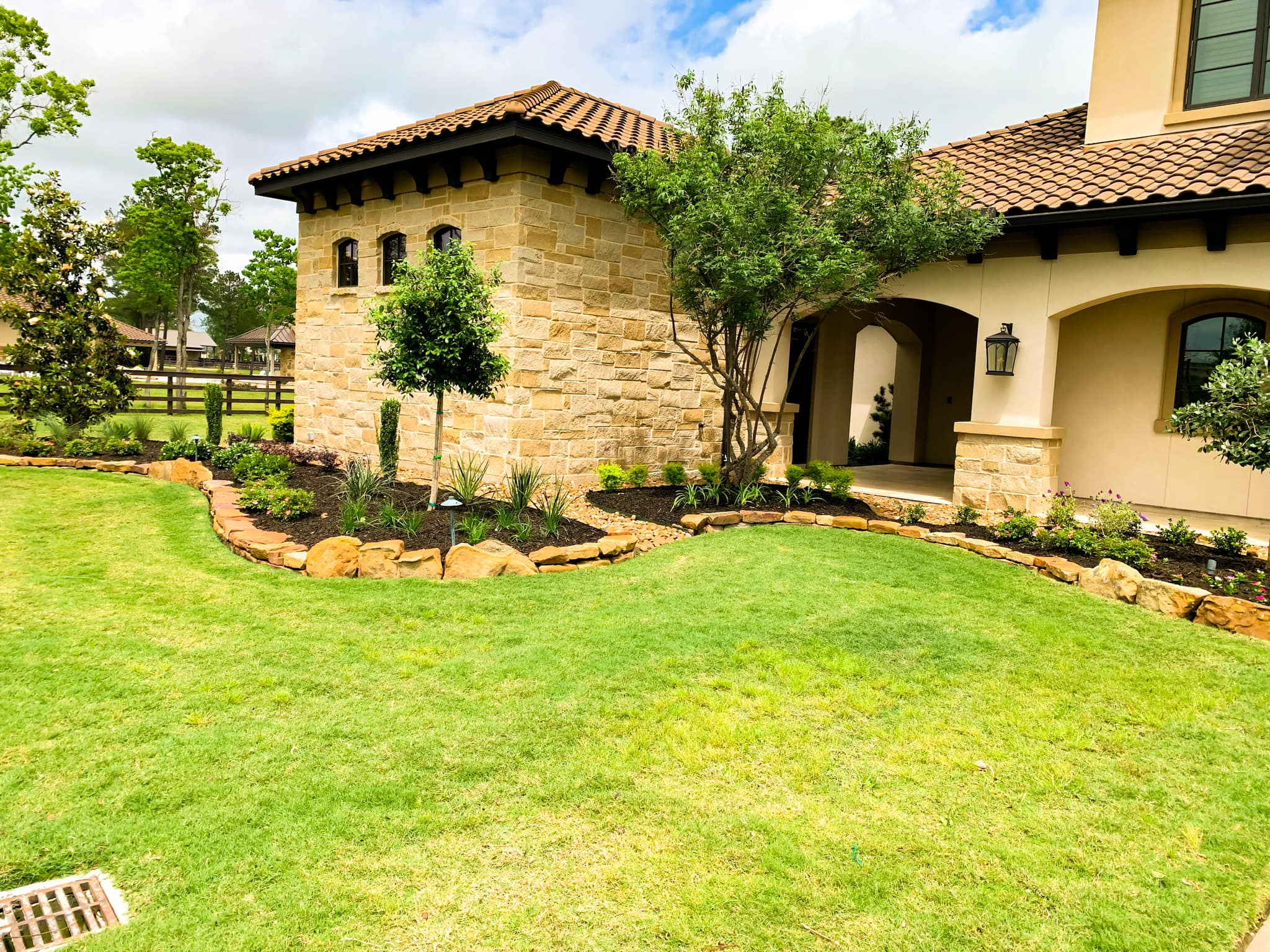 Hardscaping project in Conroe