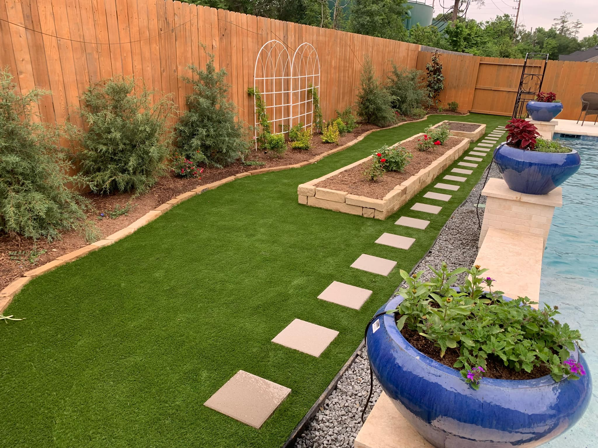 Landscaping project in Spring