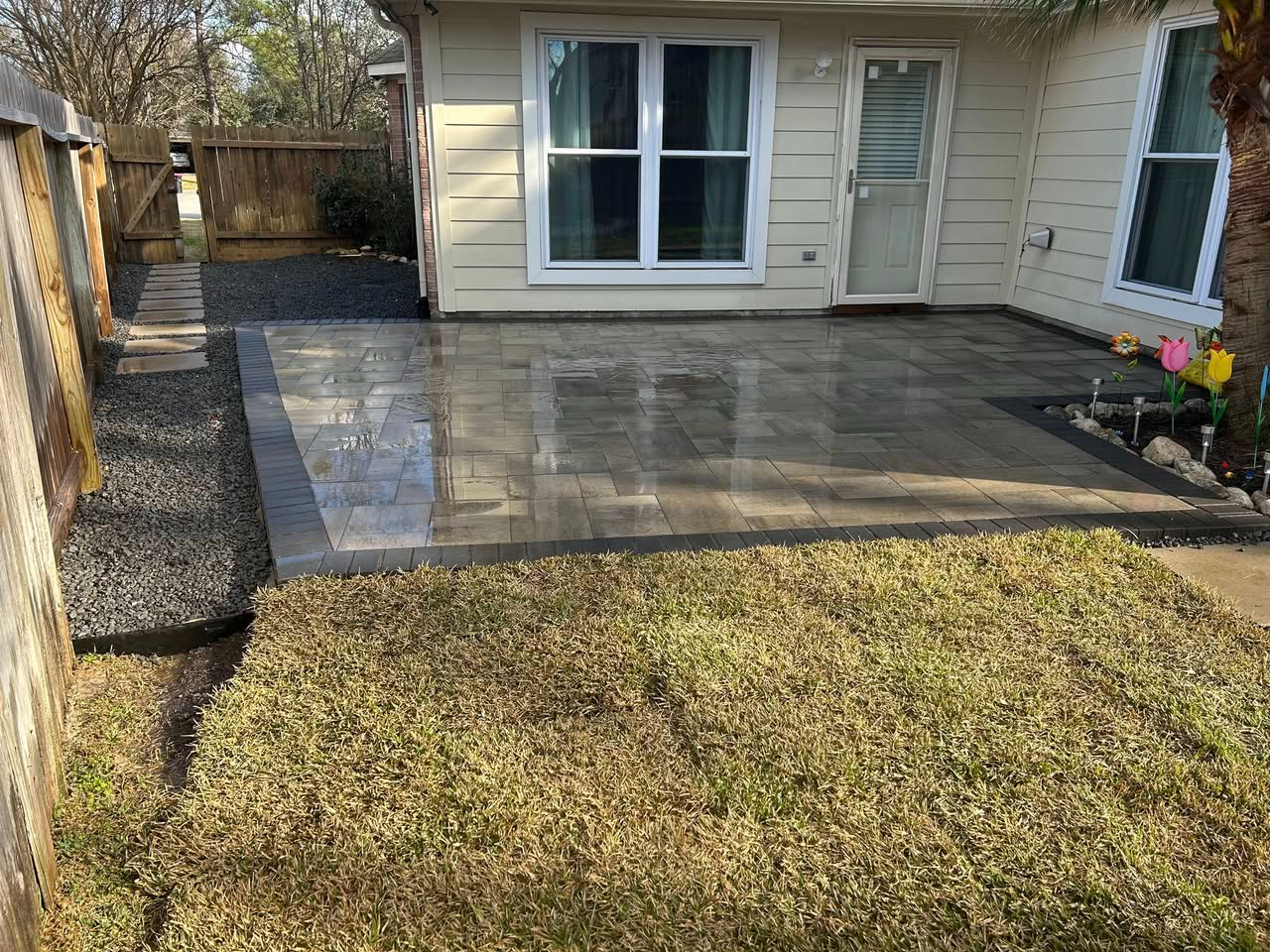 Hardscaping project in Willis